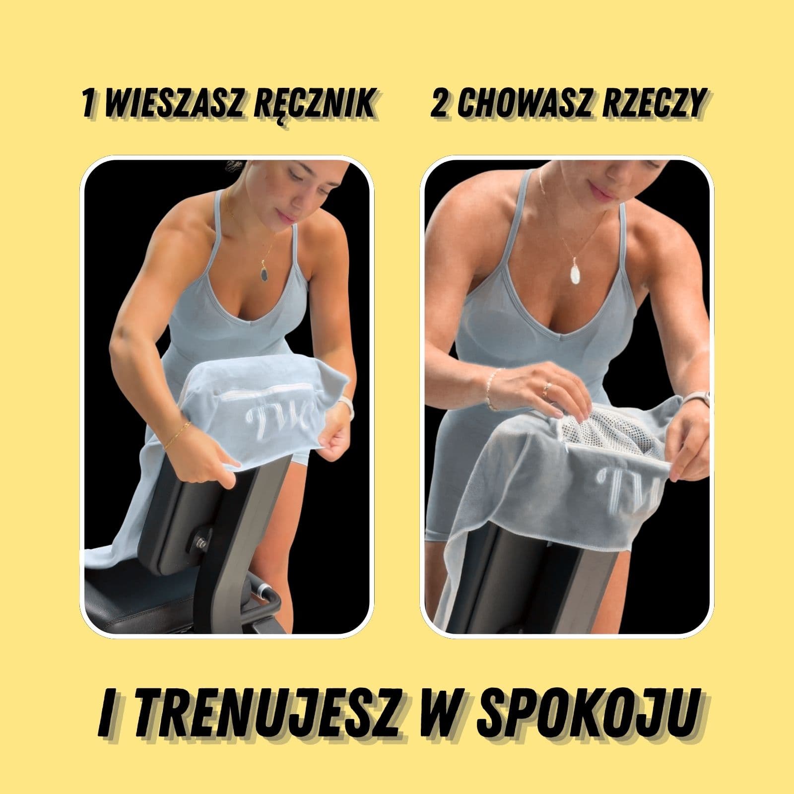 POWEL - ZAWIESZANY RĘCZNIK Z KIESZONKĄ!