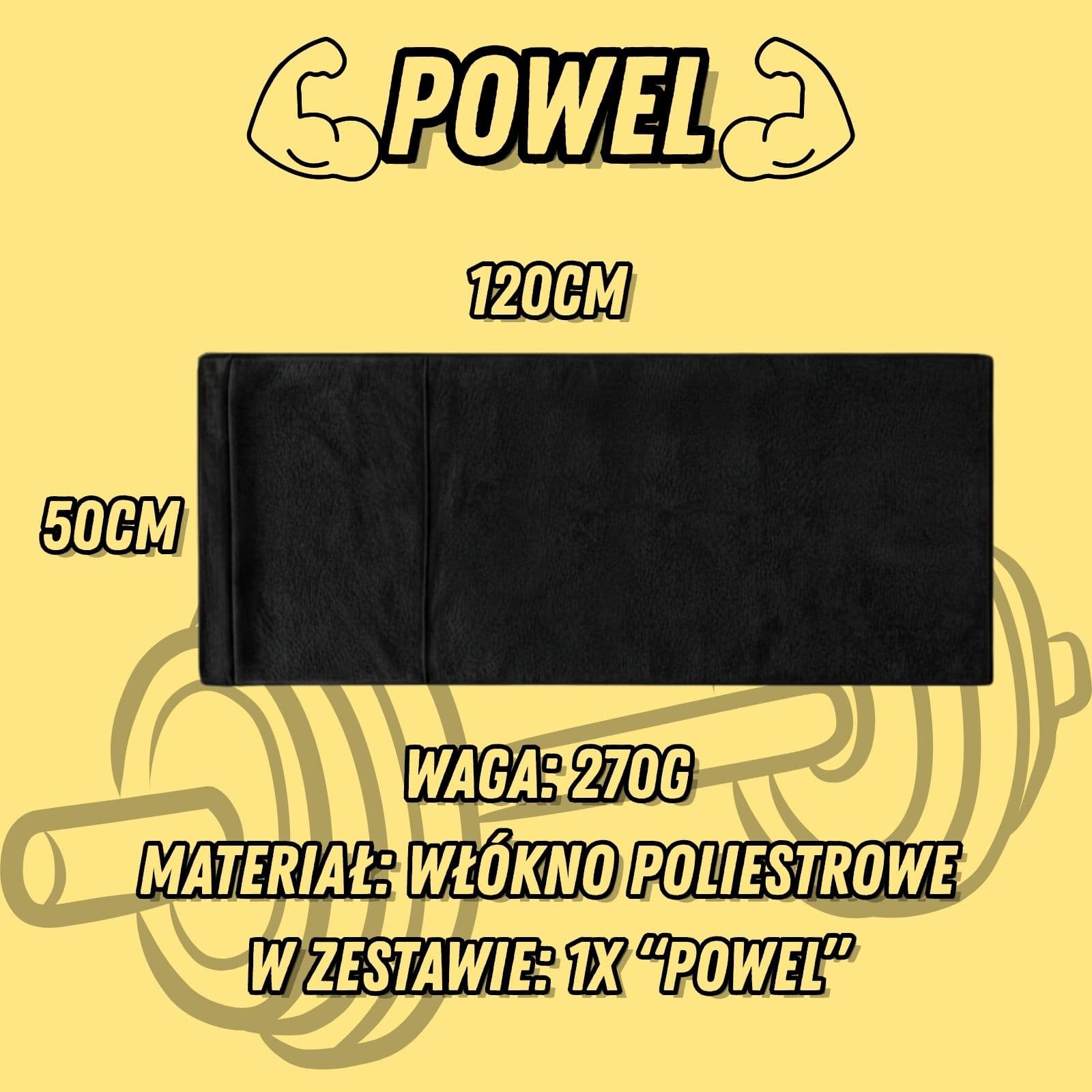 POWEL - ZAWIESZANY RĘCZNIK Z KIESZONKĄ!