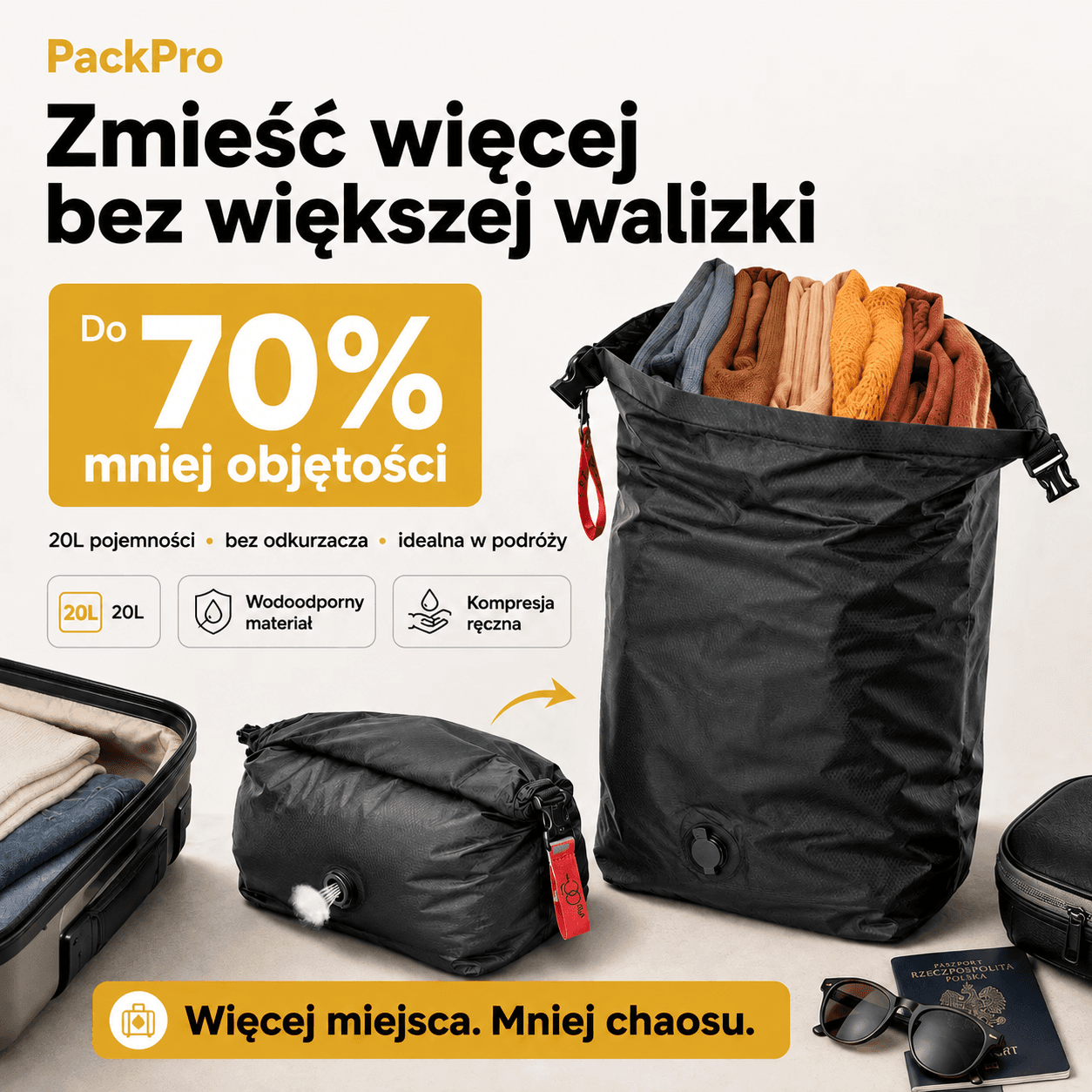 PACKPRO — WIĘCEJ BAGAŻU I WIĘCEJ WOLNEGO MIEJSCA