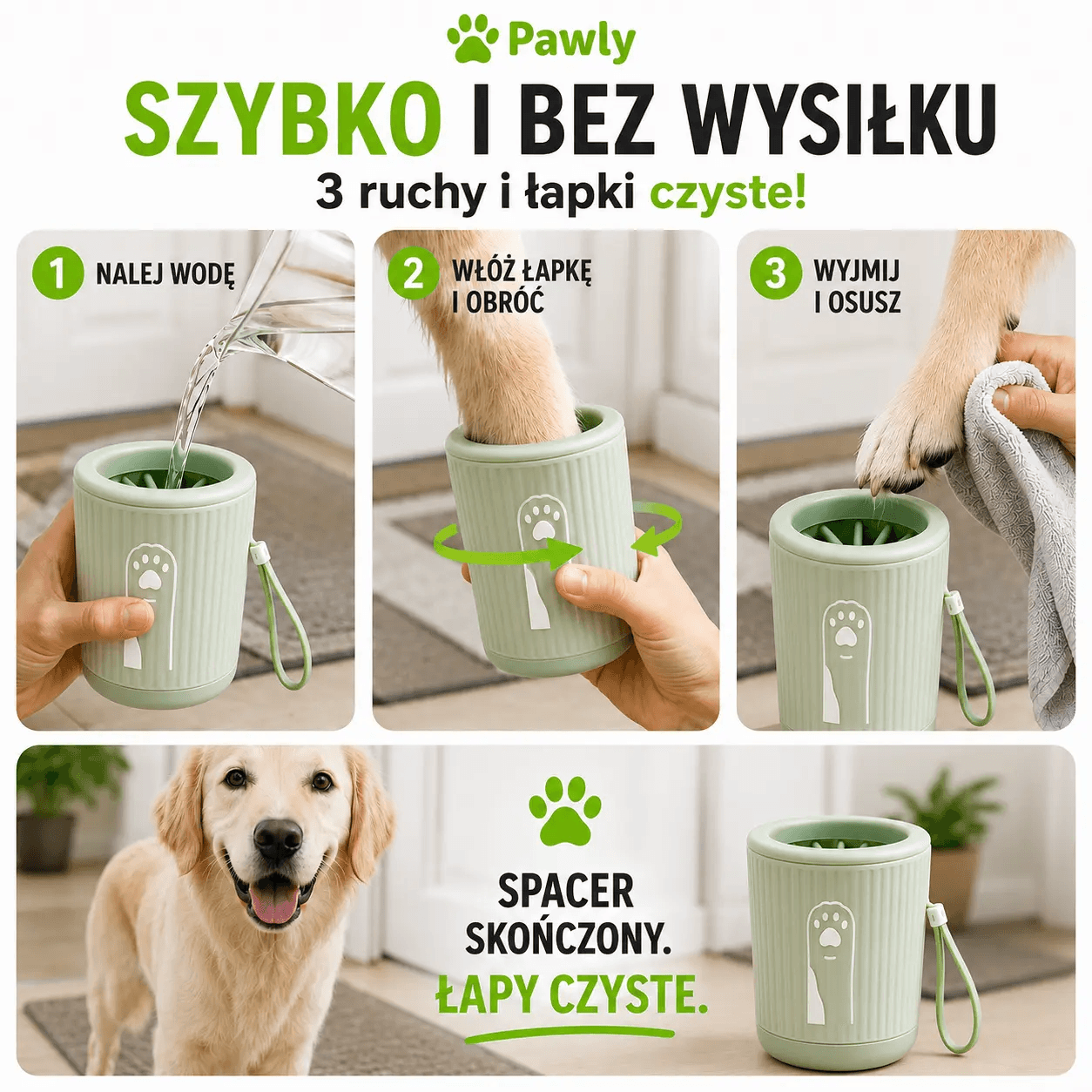 PAWLY – CZYSTE ŁAPKI PO KAŻDYM SPACERZE