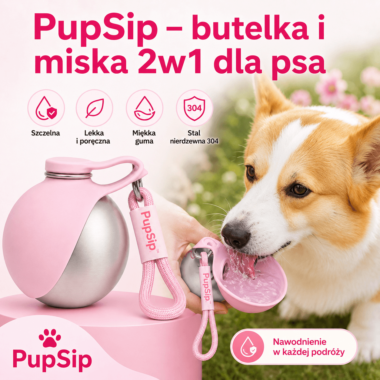 PUPSIP - PRZENOŚNA BUTELKA NA SPACER